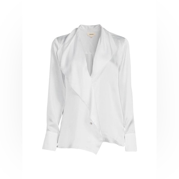 L’Agence Jaslynn Silk Ruffle Top - Picture 3 of 8